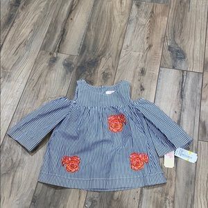 NWT GB Girls open shoulder top.